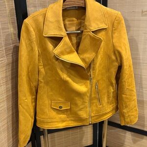 Zara Mustard Leather Jacket